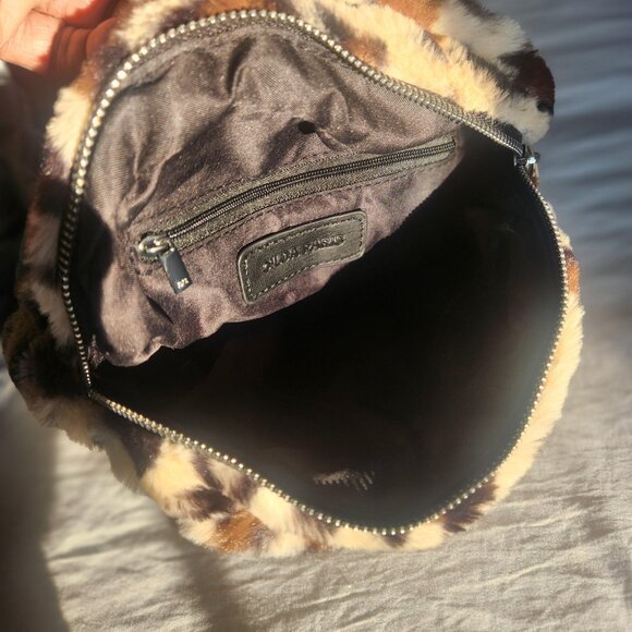 Gilda Paris Leopard Print Soft Fur Back pack NWT main image 8